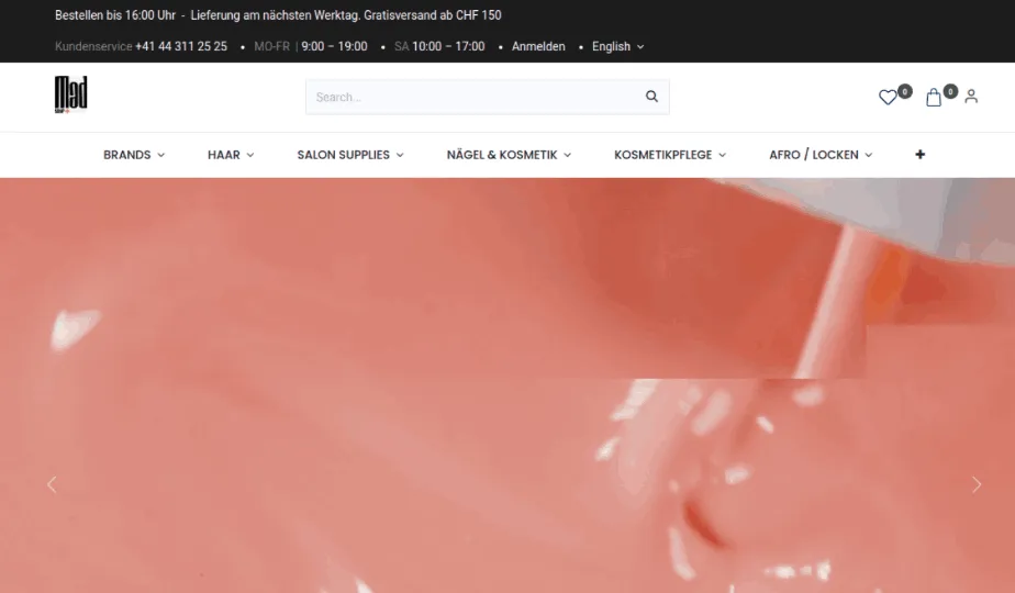 Screenshot der Website madshop.ch
